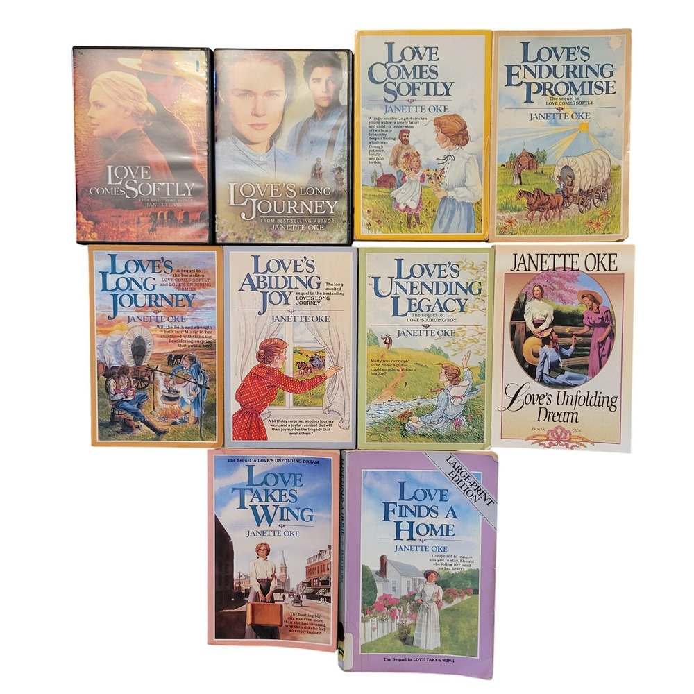 Janette Oke Love Comes Softly Series Books 1-8 DVDs 1 3 Set Christian Romance